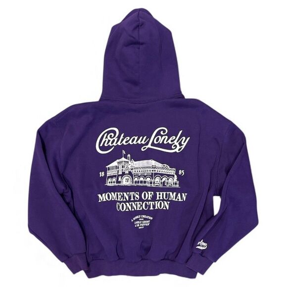 Chateau Lonely Ghost X Dr Pepper Sweatshirt Size L Purple Hoodie Limited Edition - Picture 2 of 11